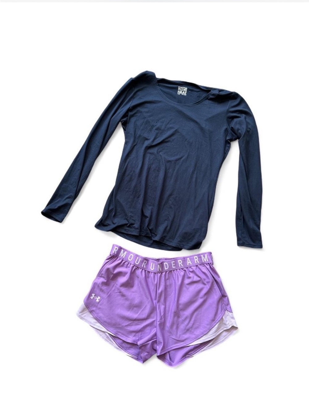 Under Armour purple & navy workout set #activewear #fitness
